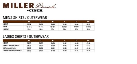 miller & carter frankfurt|millers size chart.